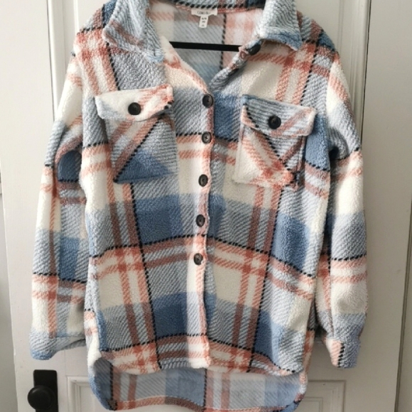 Womens Como Blu cozycore, cabincore shacket. Size Large - Picture 2 of 6